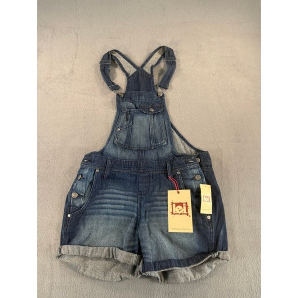 LEI DENIM OVERALLS GIRLS CHIC BLUE JEAN  ( NWT )